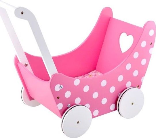 Jokomisiada Wózek dla lalek pchaczyk retro drewniany (ZA2250)