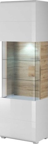 Helvetia Witryna biały połysk 204 x 60 x 39 cm TOLEDO