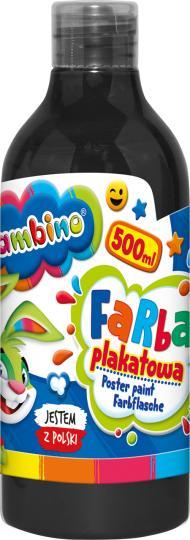 Bambino Farby plakatowe w butelce 500ml Bambino czarna
