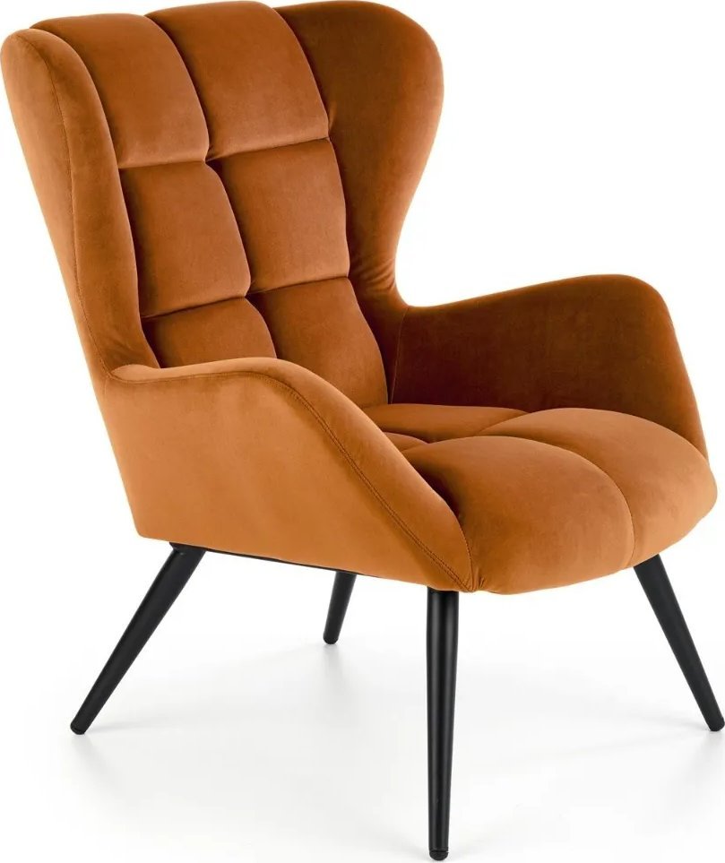 Halmar Fotel uszak TYRION VELVET cynamonowy HALMAR