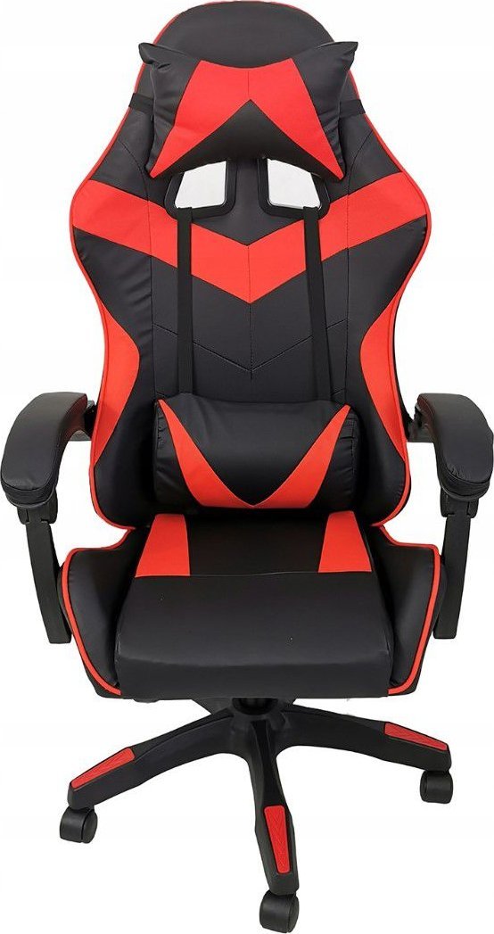 Krzesło biurowe kontrast Fotel biurowy gamingowy obrotowy dla graczy czerwony