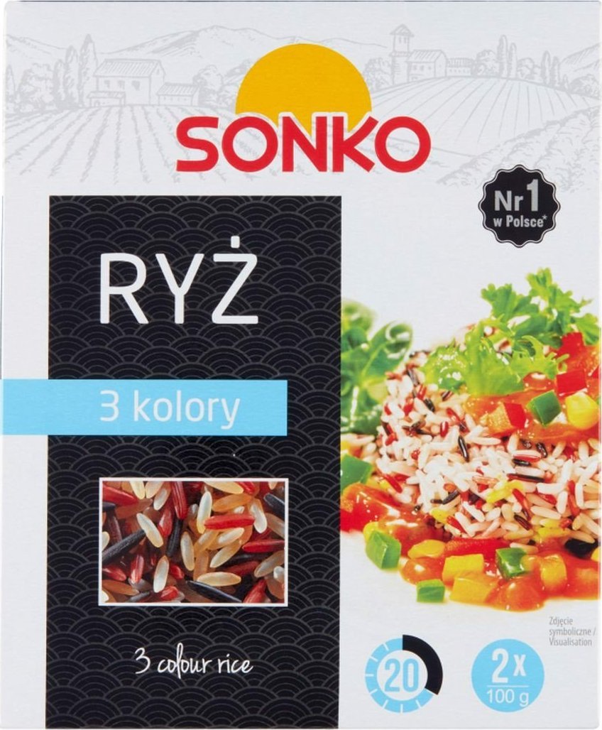 SONKO Sonko Ryż 3 kolory 200 g (2 x 100 g)