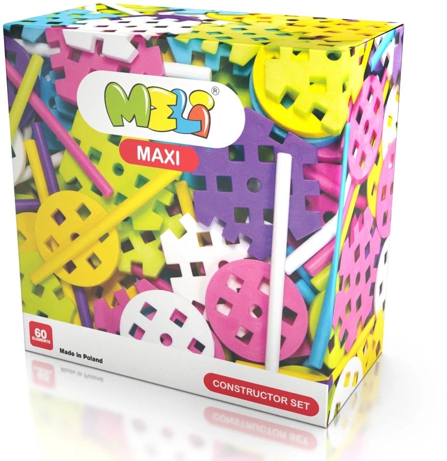 Klocki Meli Maxi Pink Constructor Set - 60 el.