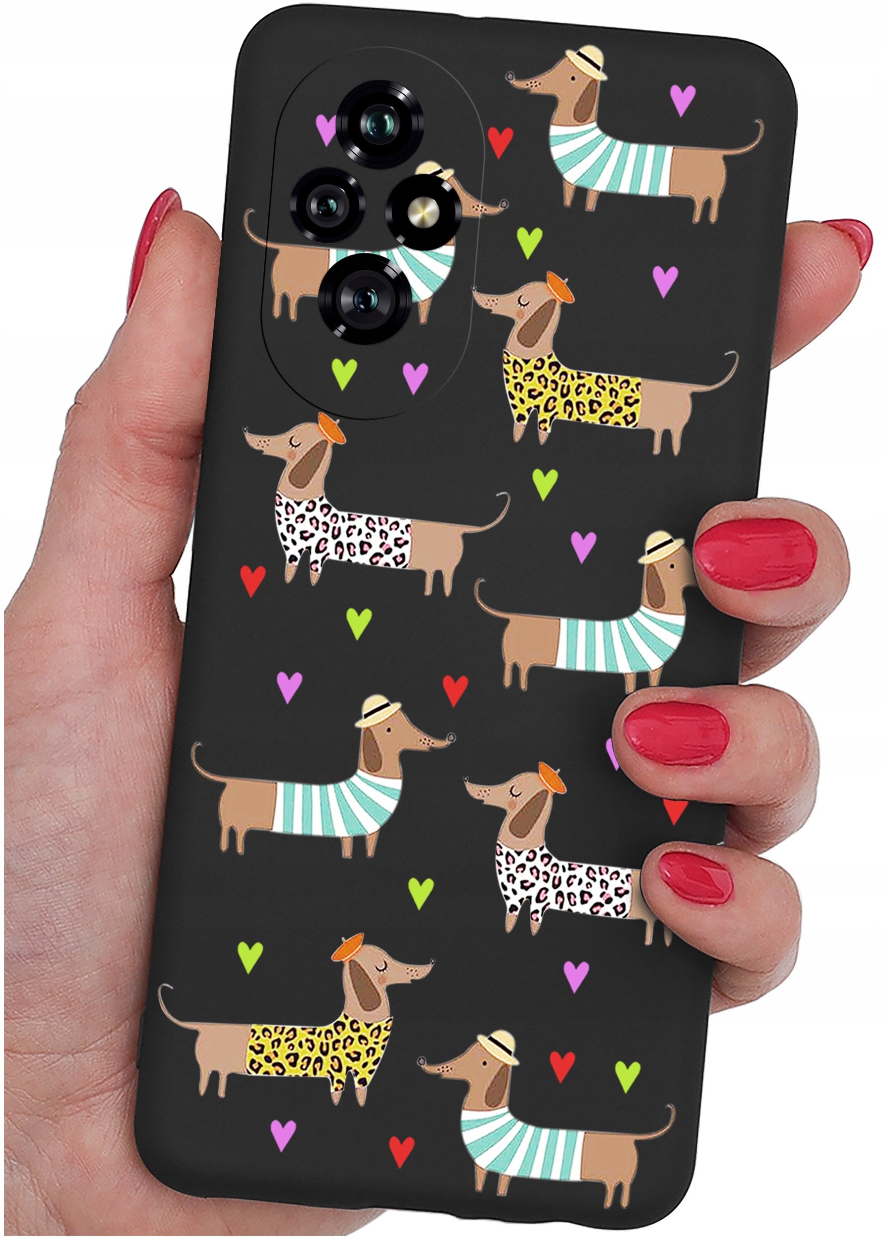 ETUI do Honor 200 5G | WZORY | SILIKONOWE MATT CASE + SZKŁO 9H