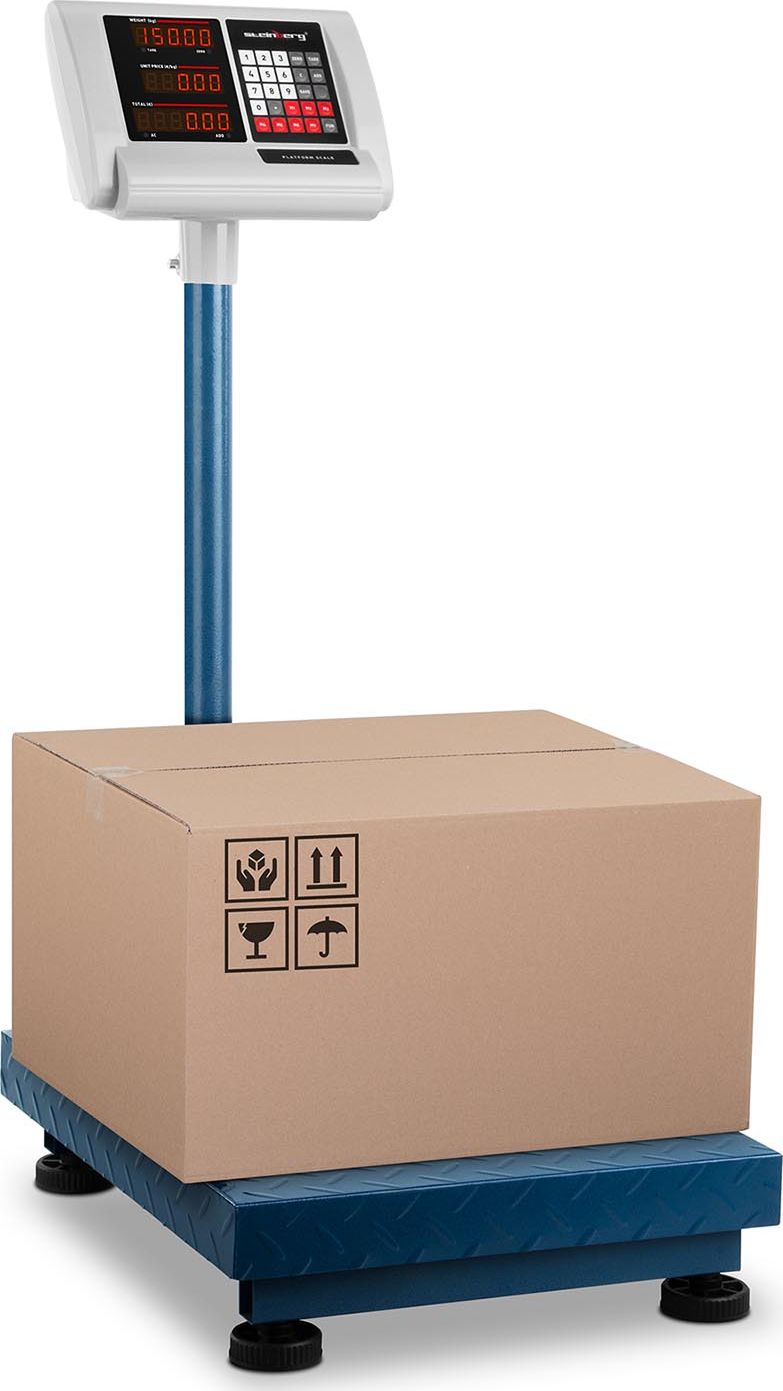 Steinberg Waga platformowa magazynowa licząca składana 40x50cm zasilacz + akumulator 150kg / 50g Waga platformowa magazynowa licząca składana 40x50cm