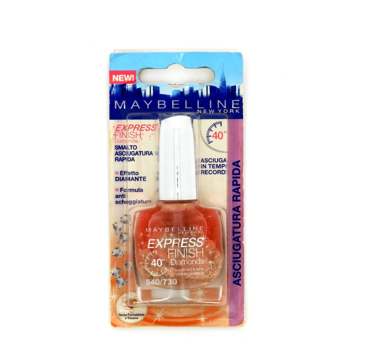 Maybelline Maybelline, Express Finish 40 Sec. Diamonds, Nail Polish, Nr. 540/730, 10 ml For Women