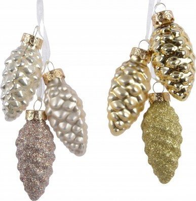 Kaemingk Bombki choinkowe świąteczne szyszki 3 szt.