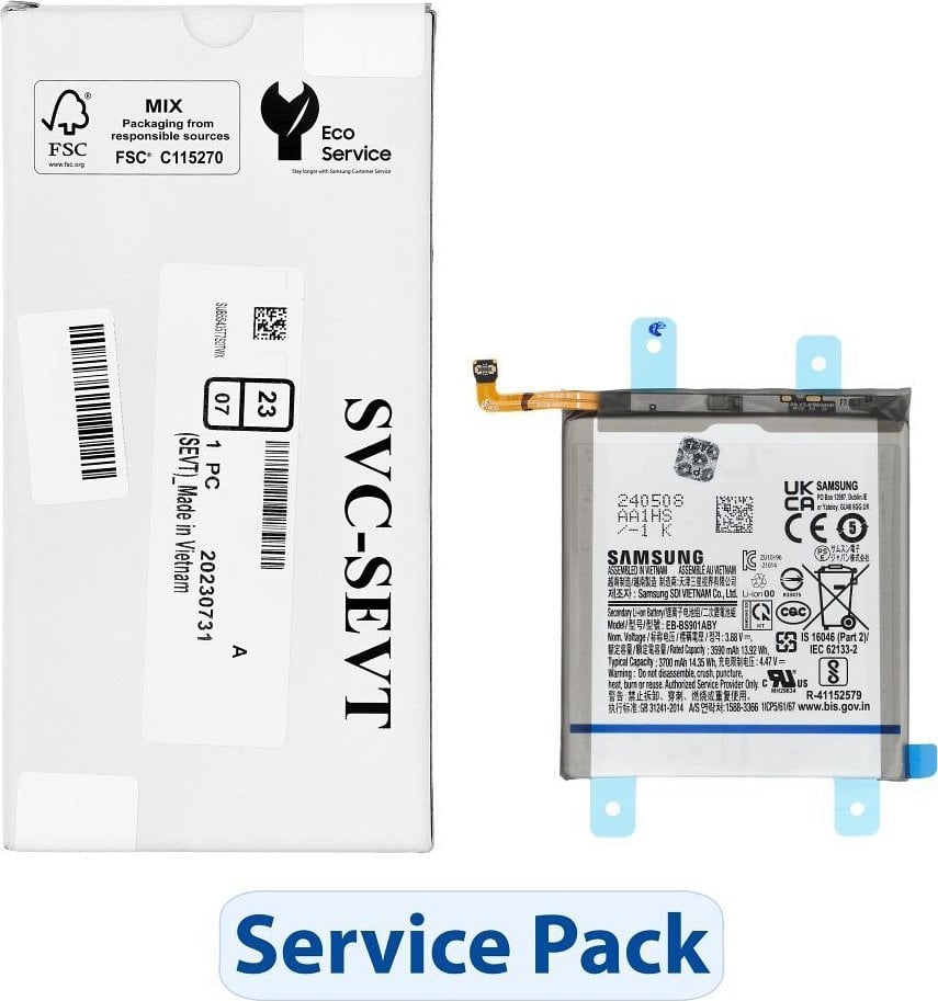 Bateria Samsung ServicePack Bateria EB-BS901ABY do SAMSUNG S22 5G S901 GH82-27494A