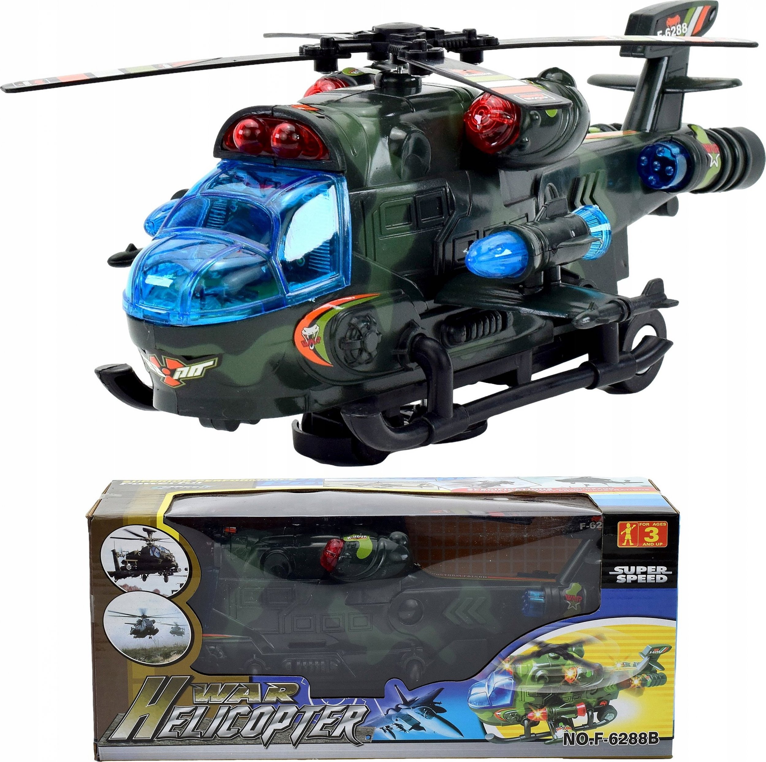 Skleplolki HELIKOPTER INTERAKTYWNY WOJSKOWY JEŹDZI ŚIECI GRA