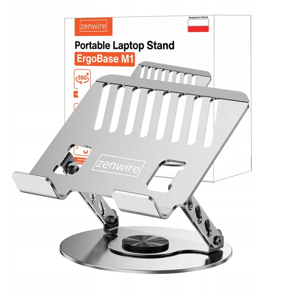 Podstawka Podkładka pod Laptopa Tablet Regulowana Chłodząca Obrotowa 15 17