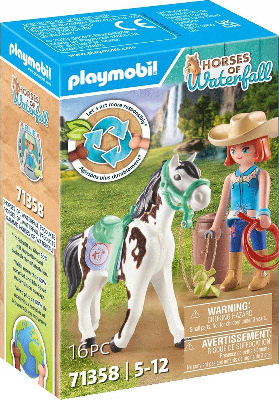 Playmobil Zestaw z figurkami Horses 71358 Ellie i Sawdust ćwiczące western riding