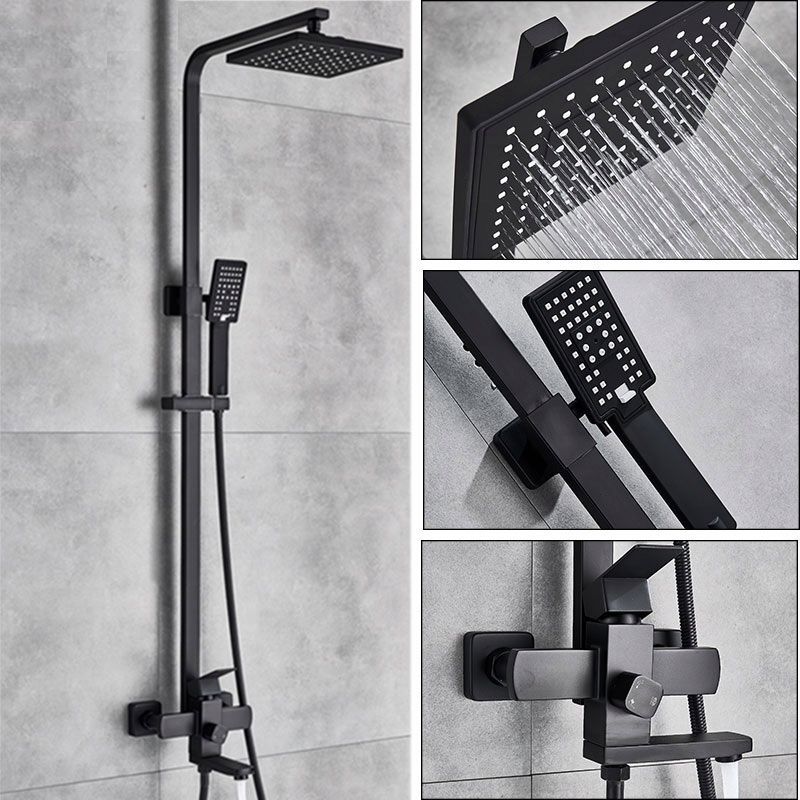 Zestaw prysznicowy PDS KRAN BATERIA WANNOWA ŁAZIENKOWA PRYSZNICOWA CZARNA