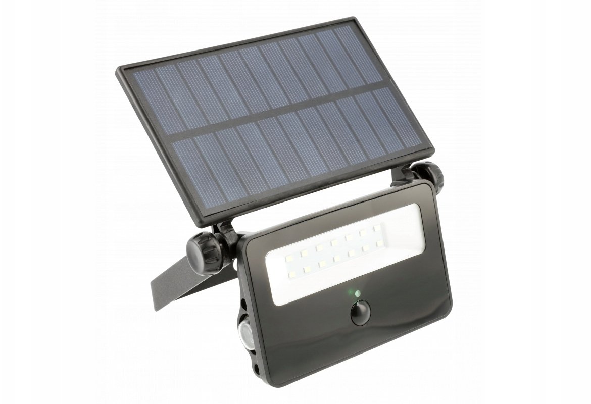 Naświetlacz LED solarny LUMOS z czujnikiem ruchu 10W 850lm 6400K IP65 120st. 3y LD-LUMOS10W-64