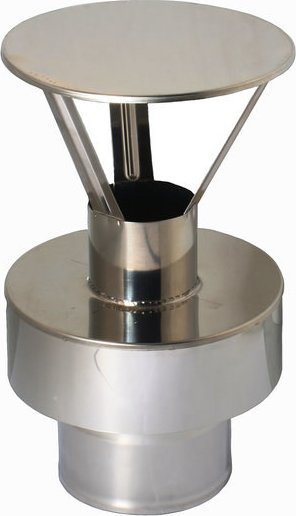 Krzys-Pol Końcówka wylotu spalin DN 80/125 pionowa do kotłów kondensacyinychi turbo