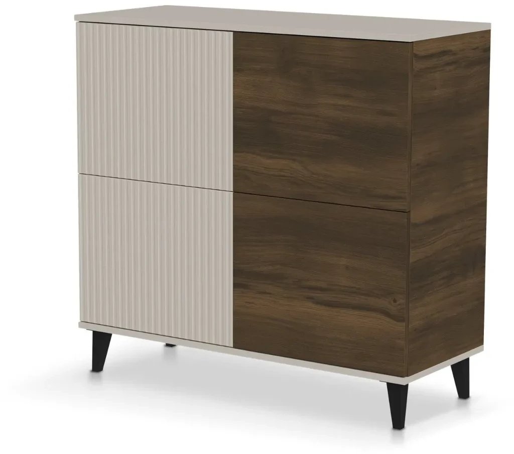 Komoda RANDOM 2 KM-2 100cm orzech/kaszmirowa HALMAR