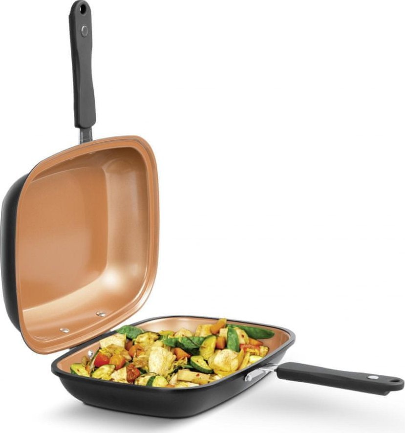 Patelnia MediaShop Patelnia dwustronna Livington Black Doubletta Basic