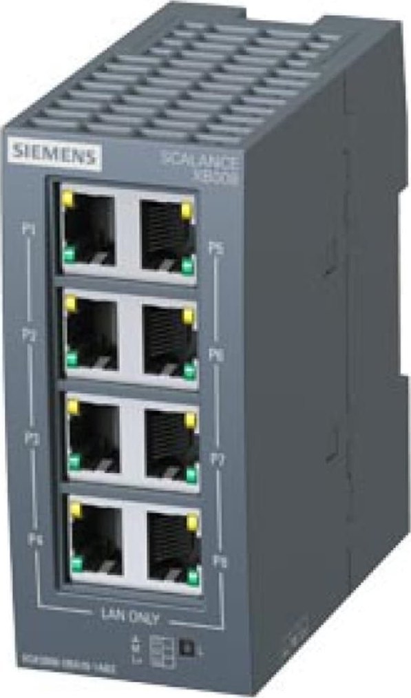 Siemens Switch przemysłowy 8 portów RJ45 10/100Mb/s SCALANCE XB008 6GK5008-0BA10-1AB2