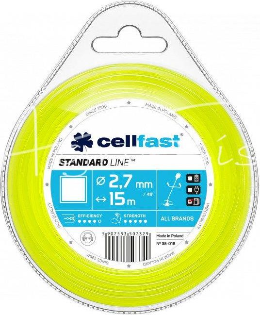 Cellfast żyłka tnąca standard 2,7mm / 15m, kwadrat (35-016)