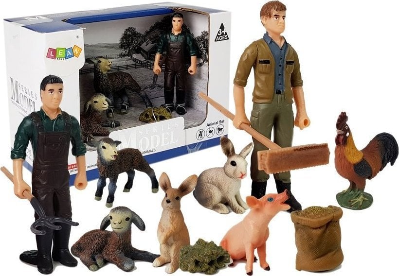 Zestaw Figurek Farma Zwierzęta Domowe Rolnik LEAN Toys