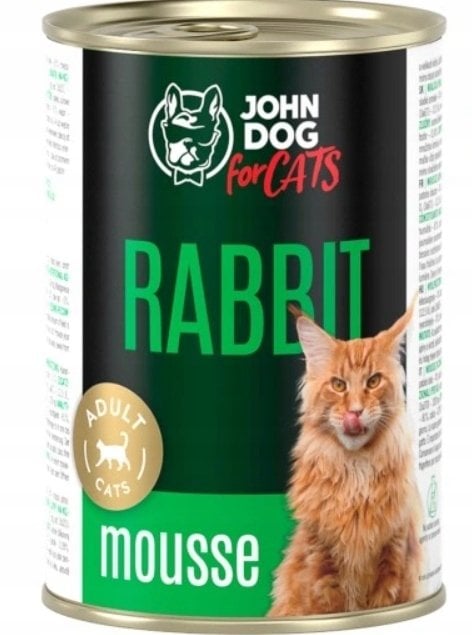 John Dog JD for CATS DOROSŁY KRÓLIK puszka KARMA 400g