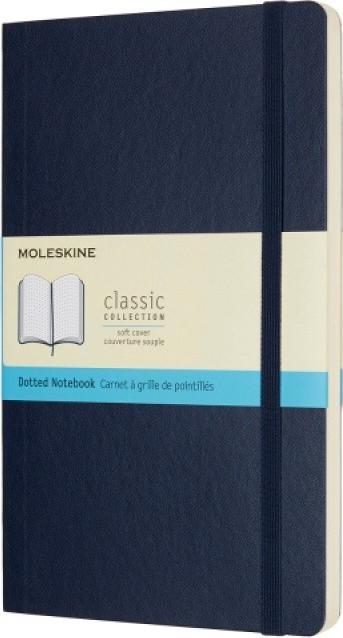 Moleskine Notes MOLESKINE L (13x21cm) w kropki, miękka oprawa, sapphire blue, 192 strony, niebieski