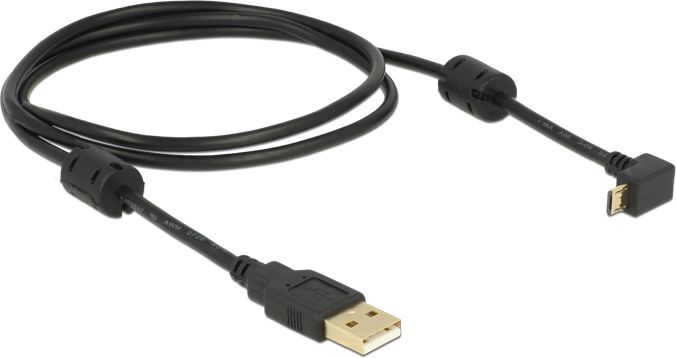 Kabel USB Delock USB-A - microUSB 1 m Czarny (83148)
