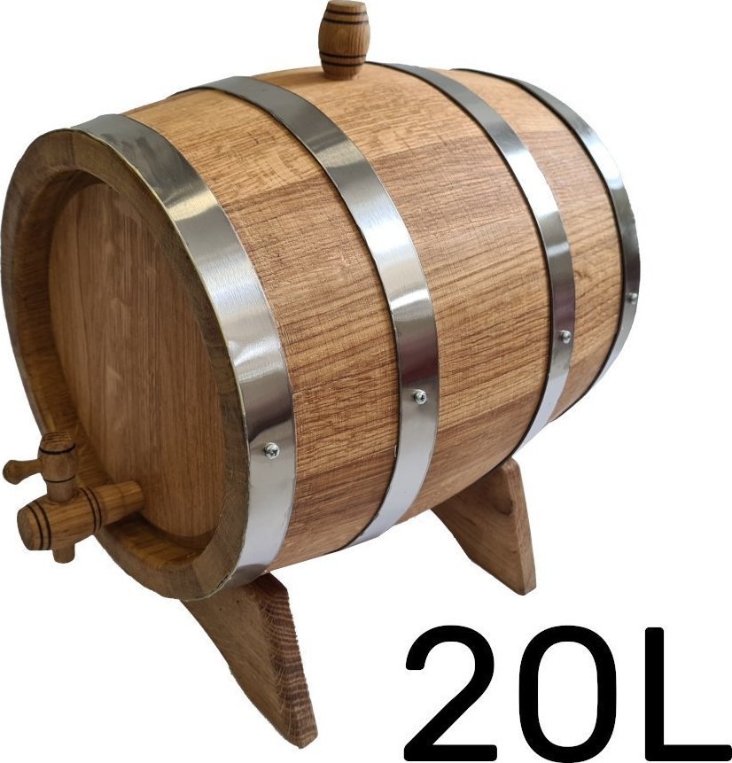Beczka drewniana dębowa 20l wypalanana bimber, whisky lub wino + grawer