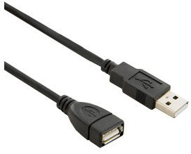 Kabel USB 4World USB-A - USB-A 1.8 m Czarny (06133)
