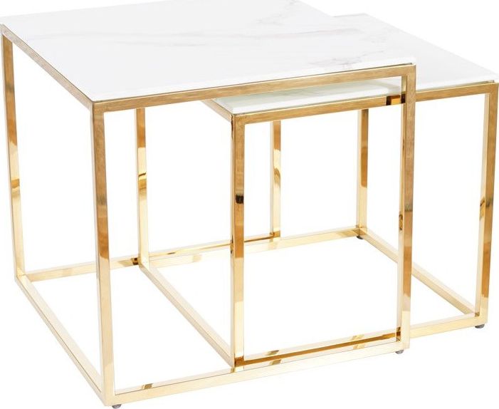 Signal Ława GLORIA marmur/złota