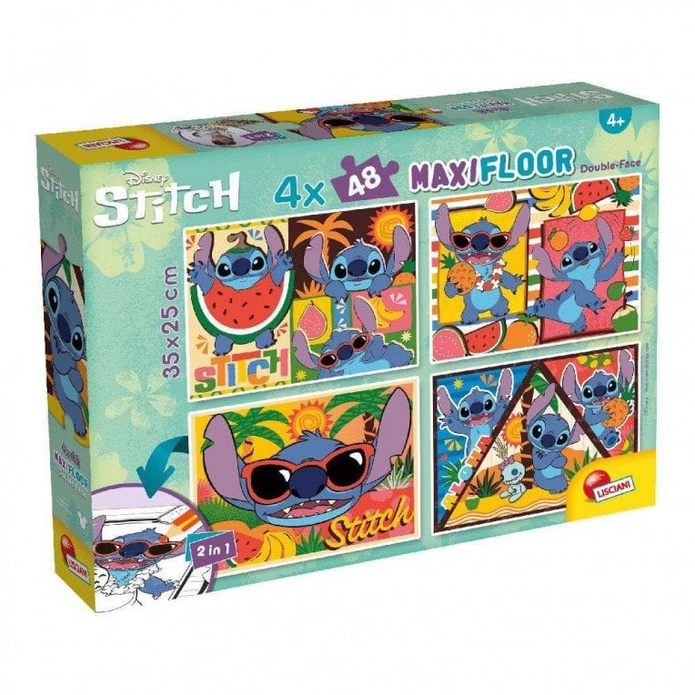 LISCIANI DISNEY PUZZLE DF MAXI FLOOR 4 X 48 STITCH