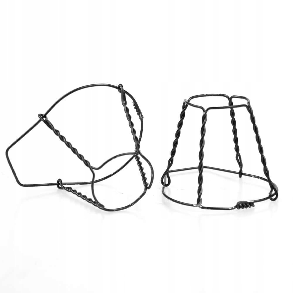 10x KOSZYCZEK DRUCIANY BEZ BLASZKI SREBRNY CZARNY