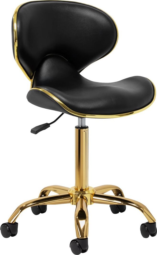 Gabbiano taboret kosmetyczny Q-4599G Złoto Czarny