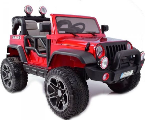 Super-Toys MEGA JEEP PERFECT 002 EXCLUSIVE 4x4 , WOLNY START/ MIĘKKIE KOŁA, LAKIEROWANY HP-002