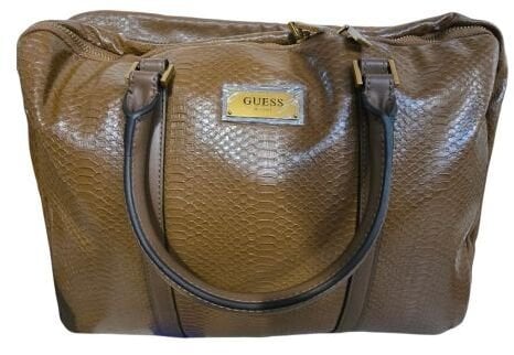 Guess, Guess, Polyurethane, Textile Bag, Laptop Compartiment, Brown, HMEVEN, For Men, 28 x 38 x 10 cm For Men