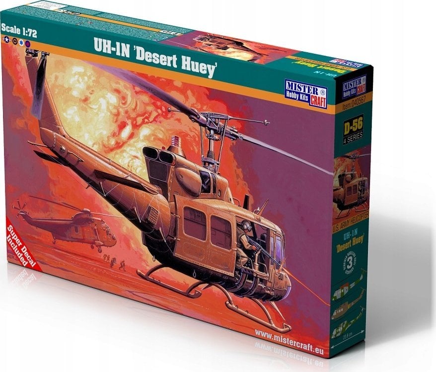 Olymp Aircraft Model helikoptera do sklejania UH-1 N Desert Huey 1:72 D-56