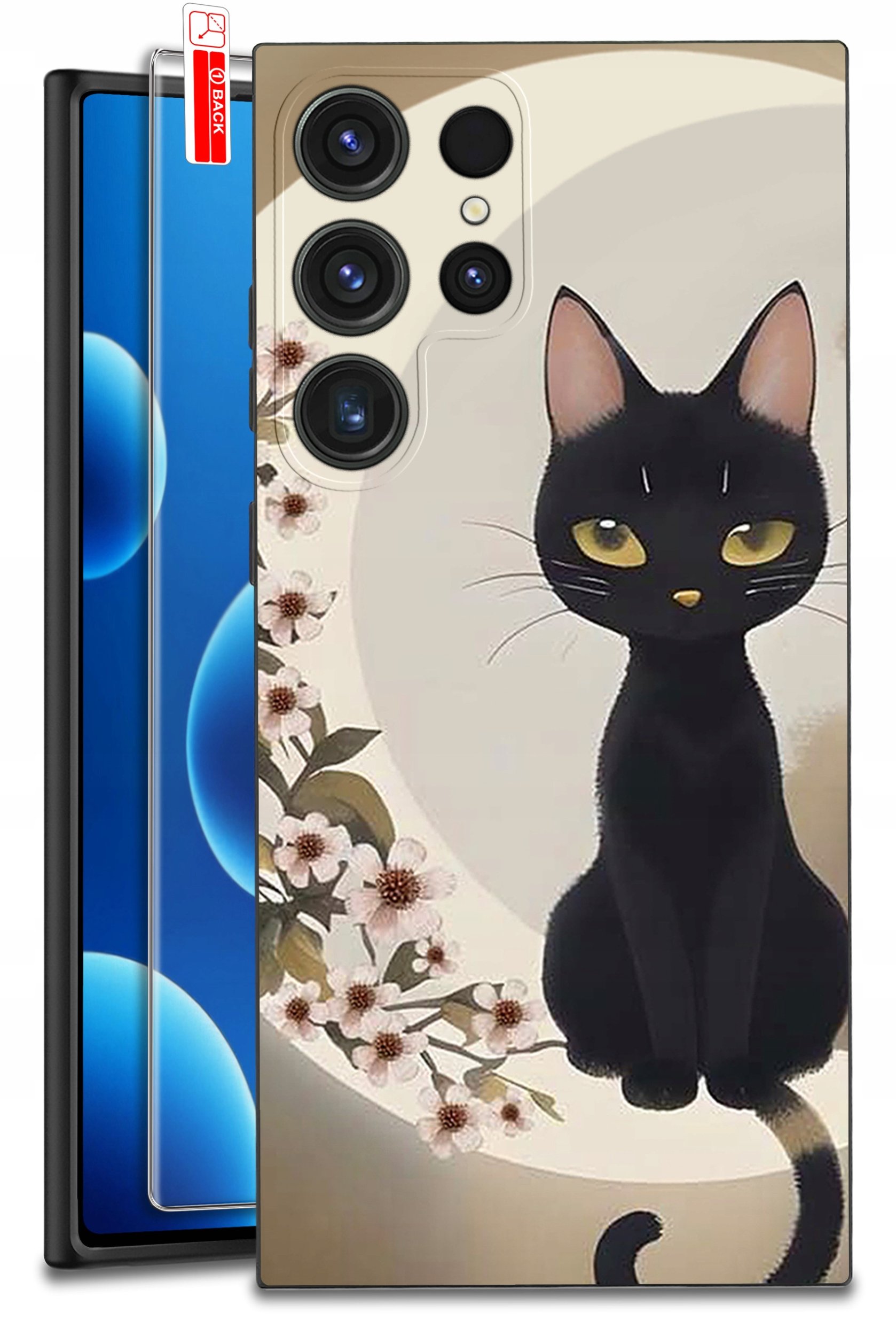 ETUI do Samsung Galaxy S25 Ultra WZORY | SILIKONOWE MATT CASE + SZKŁO 9H