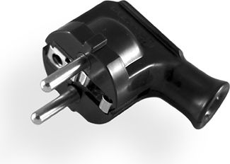 Elgotech Wtyczka kątowa 16A 250V Czarna (WT-35-2)
