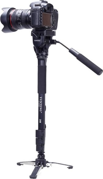 YUNTENG Monopod 2w1 Z Nóżkami I Głowicą Olejową / Video / Gopro Hero 7