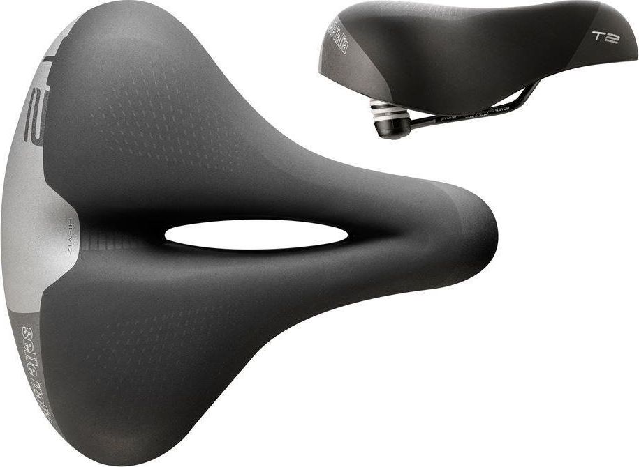 Selle Italia Siodło SELLE ITALIA TOURING T 2 FLOW S (id match - L2) Fec Alloy 7x9, soft-tek, czarne (NEW)