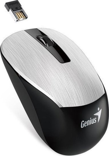 Mysz Genius Genius Mysz NX-7015, 1600DPI, 2.4 [GHz], optyczna, 3kl., bezprzewodowa USB, srebrna, AA