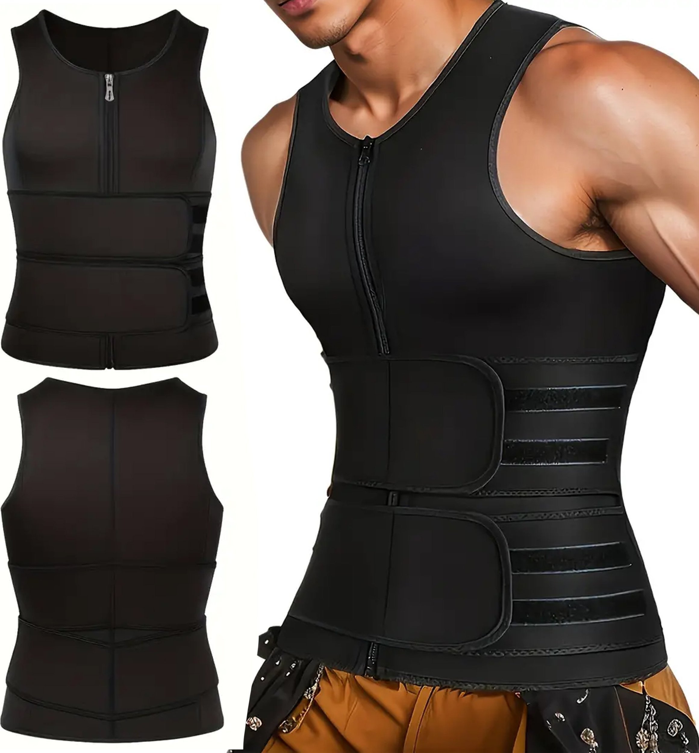 Kamizelka neoprenowa męska treningowa RC-K-1365 rozmiar S czarna