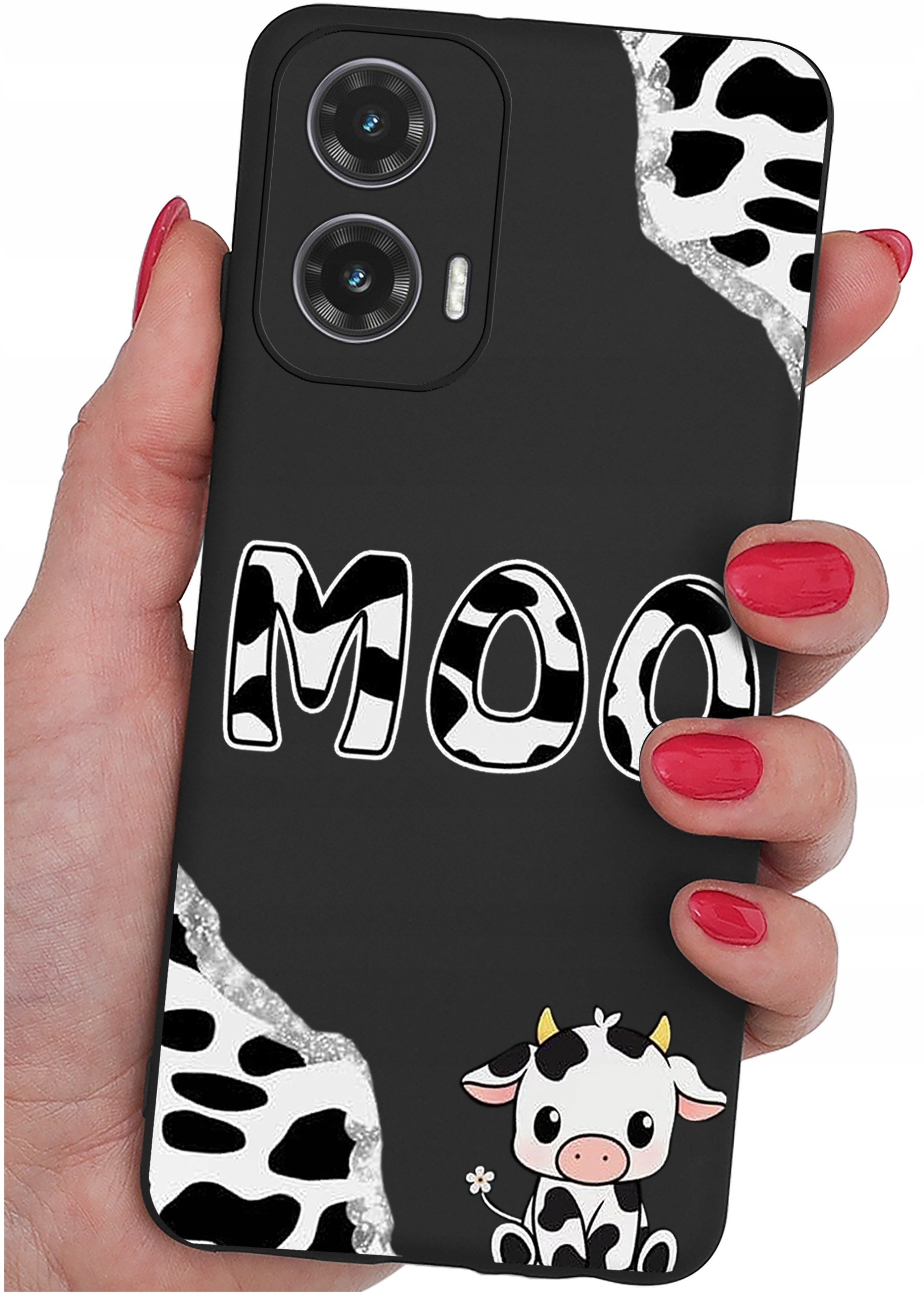 Etui do Motorola Moto G35 5G WZORY |SILIKONOWE MATT CASE + SZKŁO 9H