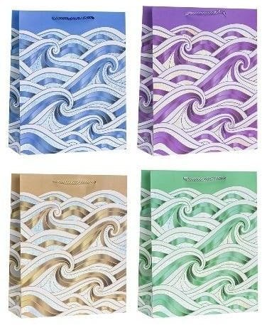 Torebka ozdobna 26x32x10cm hot-stamp mix ROZETTE