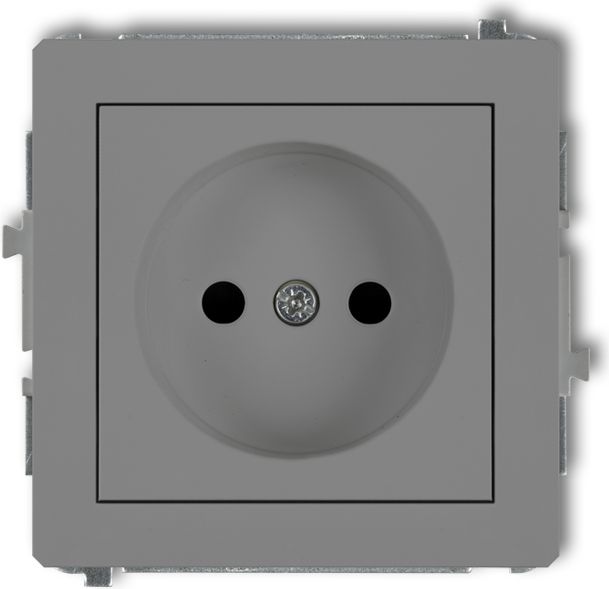 Karlik Gniazdo pojedyncze Deco b/u szary mat (27DGP-1)