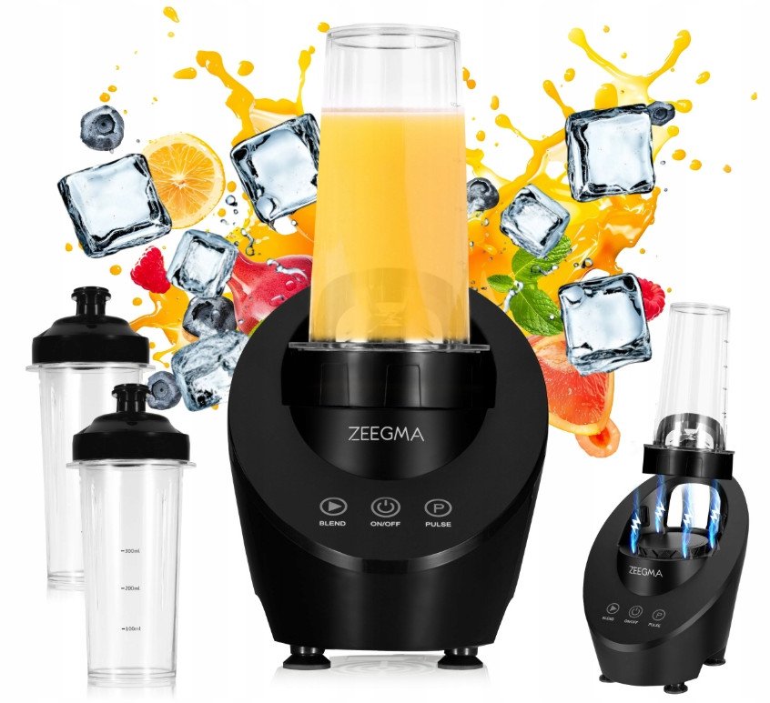 Blender Kielichowy Do Koktajli Magnetyczy Mocny Kruszy Lód 2Xbidony