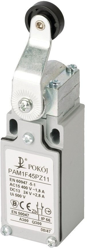 Wyłącznik krańcowy 1R 1Z migowy metal dźwignia z rolką z tworzywa Ø18 PAM1F45PZ11 A37-4710