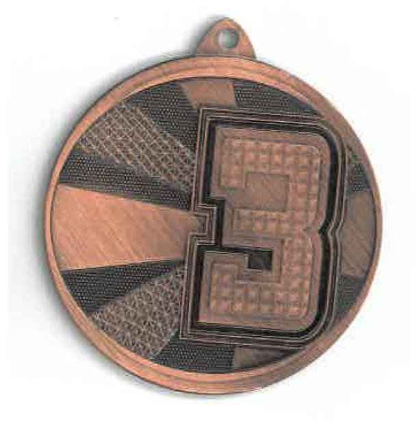Victoria Sport Medal brązowy stalowy - Szachy z nadrukiem kolorowym LuxorJet