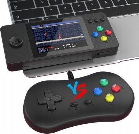 Konsola przenośna Pan i Pani Gadżet Retro K9 Konsola Przenośna Do Gier 3 Cala 4GB 500 Gier Czarna Zabawa