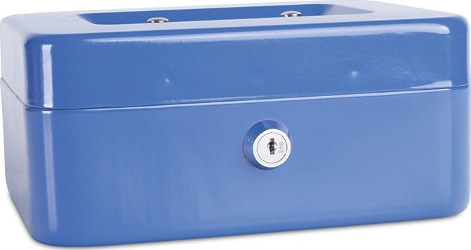 Donau Kasetka na pieniądze DONAU, średnia, 200x90x160mm, niebieska