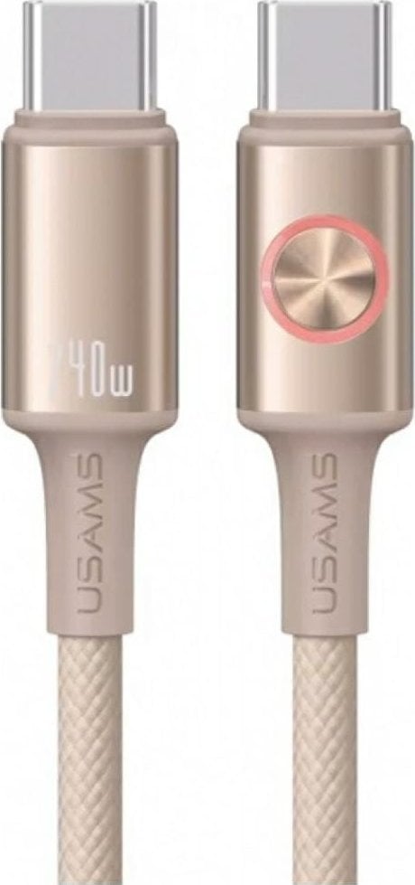 Kabel USB Usams USB-C - USB-C 1.2 m Szary (SJ751USB02)